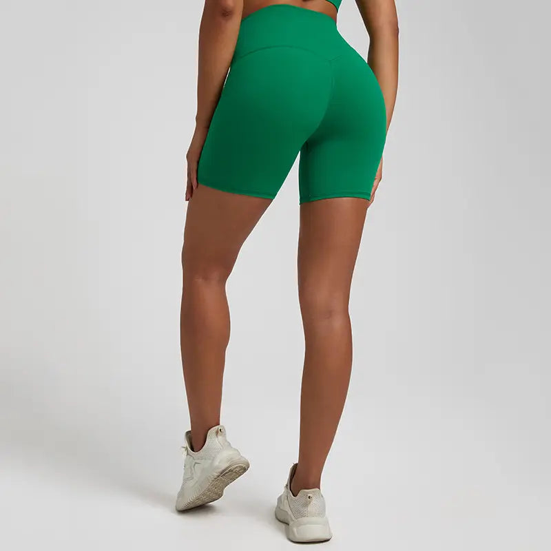 Green yoga shorts online